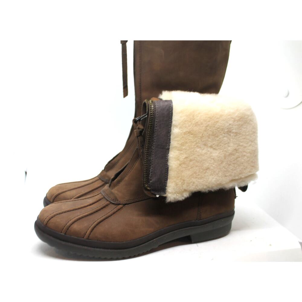 Ugg Arquette Front Zip Lined Waterproof Boots sz 8 US NWOT